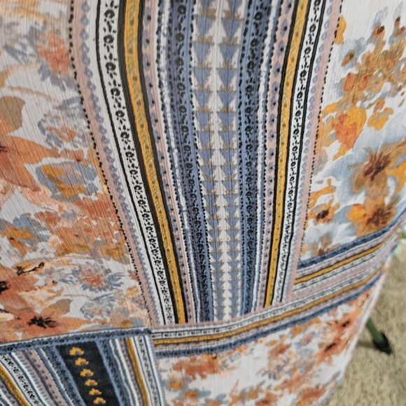 Xhilaration Dress Womens Small Multicolor Maxi Boho Casual Off The Shoulder - Picture 10 of 16